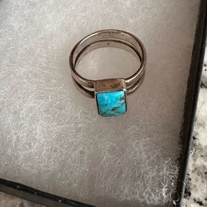 Genuine 925 Silver Turquoise Ring
